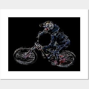 mountain bike downhill Posters and Art